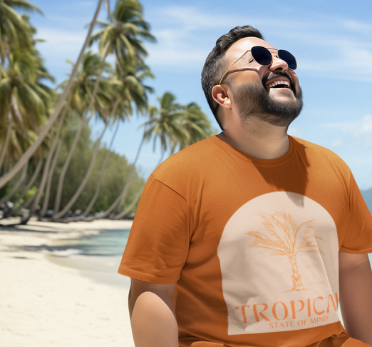 Tropical State of Mind T-shirt - because paradise is just a shirt away! 🌞🌴